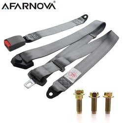 Afarnova Car Safety Belt Seat Belt 3 Points Interior Non-Retractable Adjustable Lap Car Safety Belt Auto Universal 5 Colors Lap