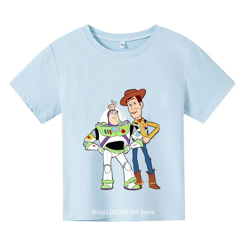 New Toy Story Summer Short Sleeved Boys Cartoon T-shirt Youth Summer Fashion children\'s clothing Sportswear Ropa