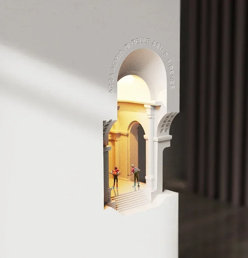 Simple Gypsum Induction Wall Lamp Embedded Staircase Corner Living Room Corridor Corner Gypsum Lamp Modern Indoor LED Wall Lamp