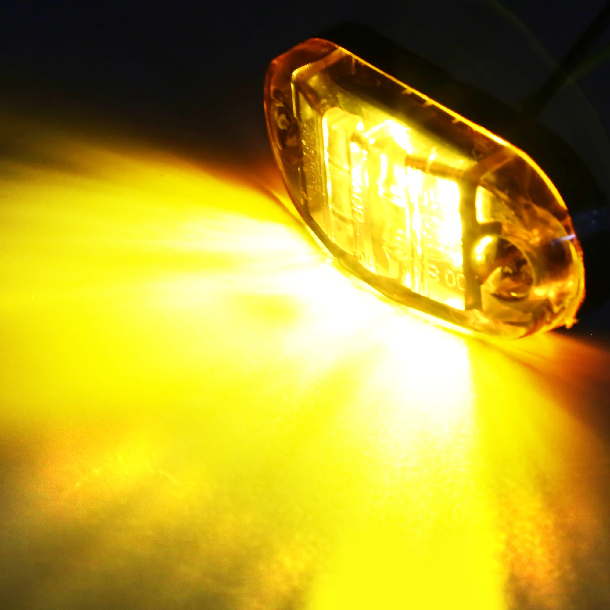30PCS 4 LED 12V-24V Side Marker Lights Oval Front Rear Clearance Indicator Lamp Truck Accessorie for Trailer BUS Van Caravan