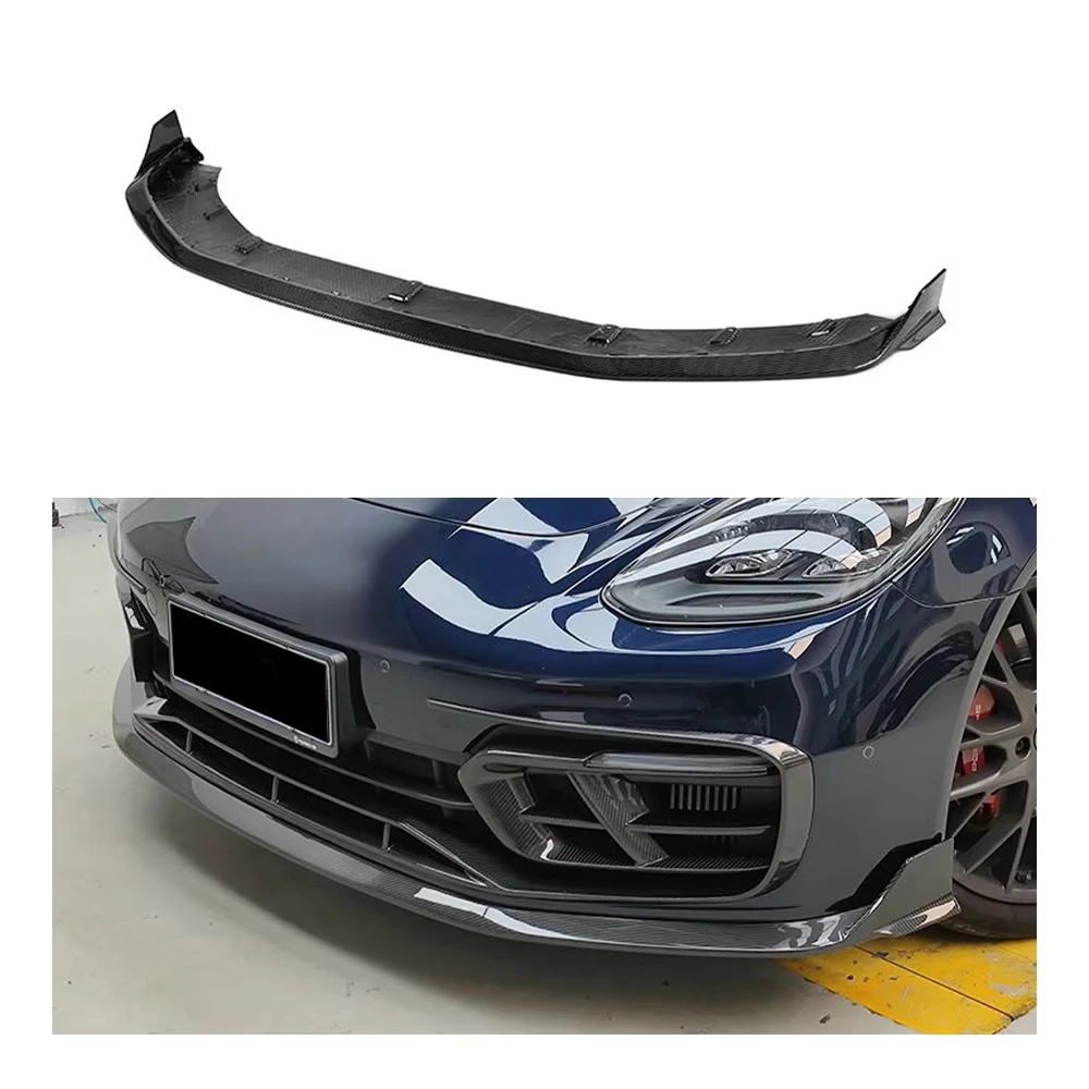Dry Carbon Fiber Front Bumper Lip Diffuser Spoiler Splitter for Porsche for Panamera GTS Turbo S 971.2 New Direct Car Spare Part