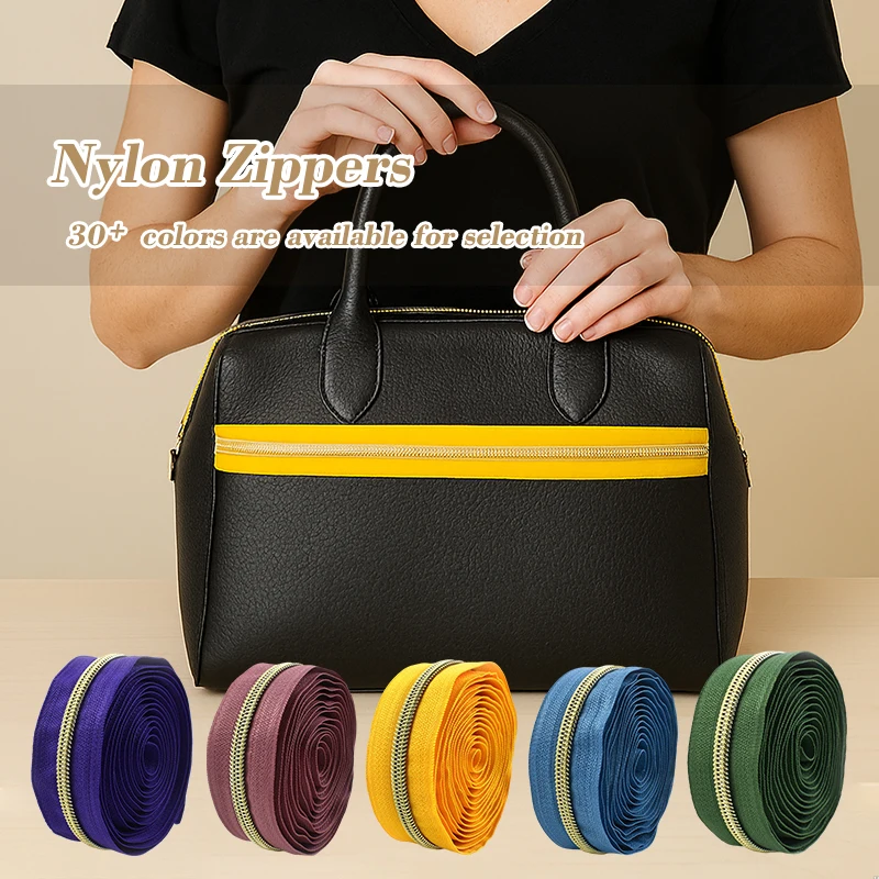 

2/5/10Meters 5# Nylon Zippers Tape By The Meters Shoes Pants Replace Zips Garment Closure Zipper Repair Kits Sewing Accessories