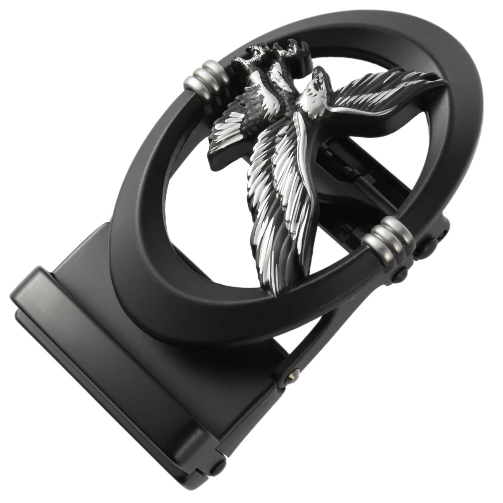 Черная овальная пряжка для ремня с узором орла, мужская модная автоматическая пряжка из сплава, классический деловой ремень для отдыха, аксессуары 3,5 см