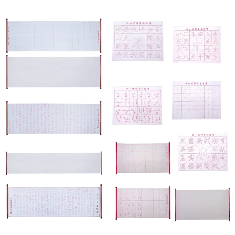 

Reusable Water Writing Cloth Gridded Chinese Calligraphy Writing Paper Reusable Calligraphy Water Writing Cloth Paper