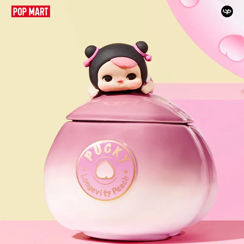 POP MART Pucky Fairy Food Restaurant Series Ceramic Cup Trend Surrounding Home Decoration Anime Figure Ornaments Collection