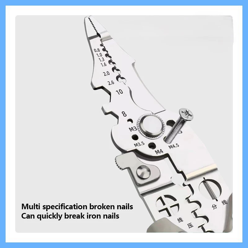 1Pcs Crimper Cable Cutter Adjustable Automatic Wire Stripper Stripping Crimping Pliers Multifunctional Wire Repair Tool Pliers