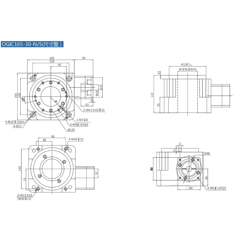 xmsjHarmonic Gear Drive Riduttore di tensione dei denti ipo Ipotooth Piattaforma rotante cava Halberd Wave Gear Rotazione Tavolo da palco