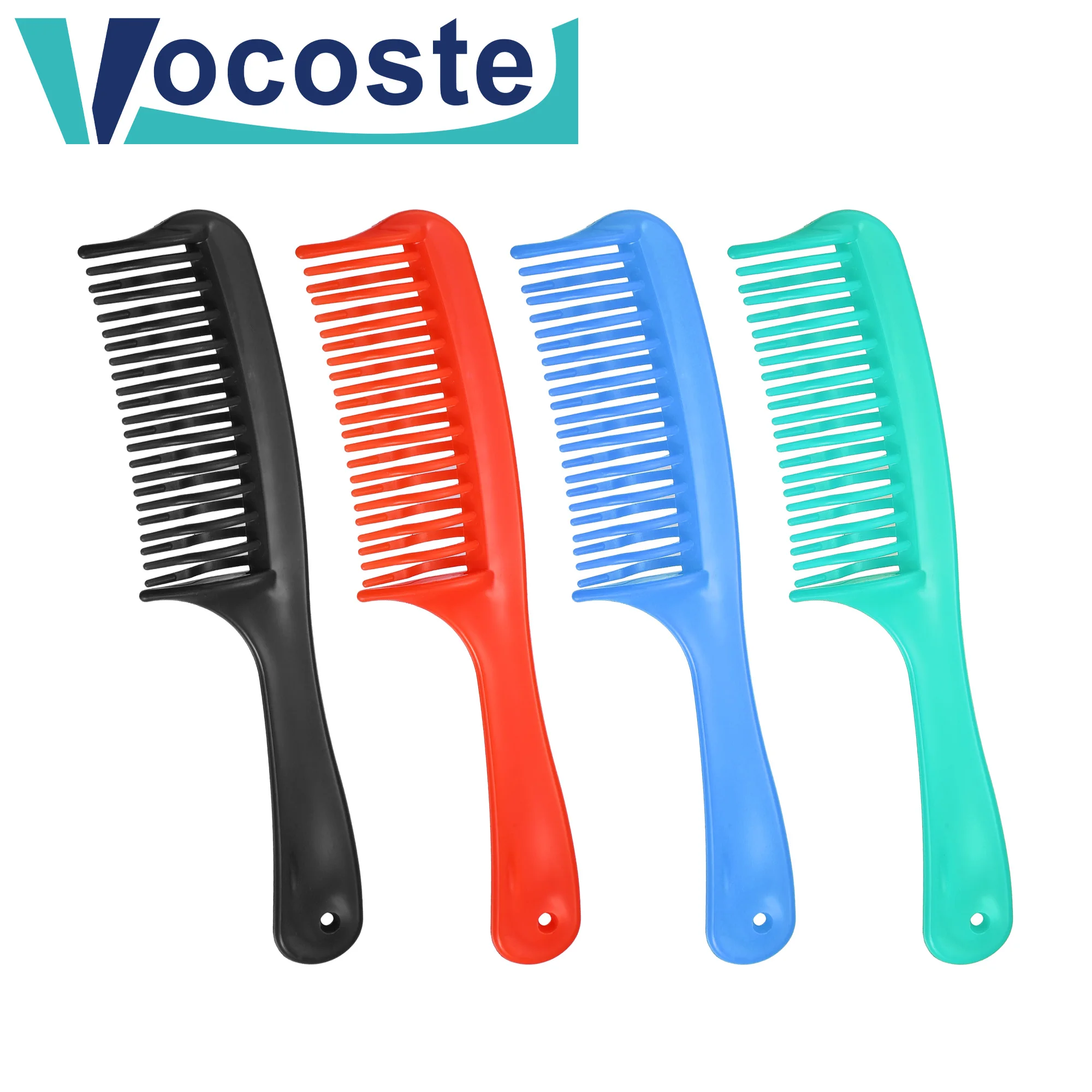 

VOCOSTE Hairdress Comb Heat Resistant Woman Wet Hook Curly Hair Brushes Coarse Wide Spikes Tooth Pro Salon Dyeing Styling Tools
