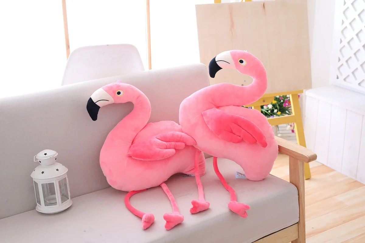 Realistic Flamingo Plush Toy Soft Plush Stuffed Animal Flamingo Pillow Kawaii Peluche Room Decoration Kids Birthday Gift