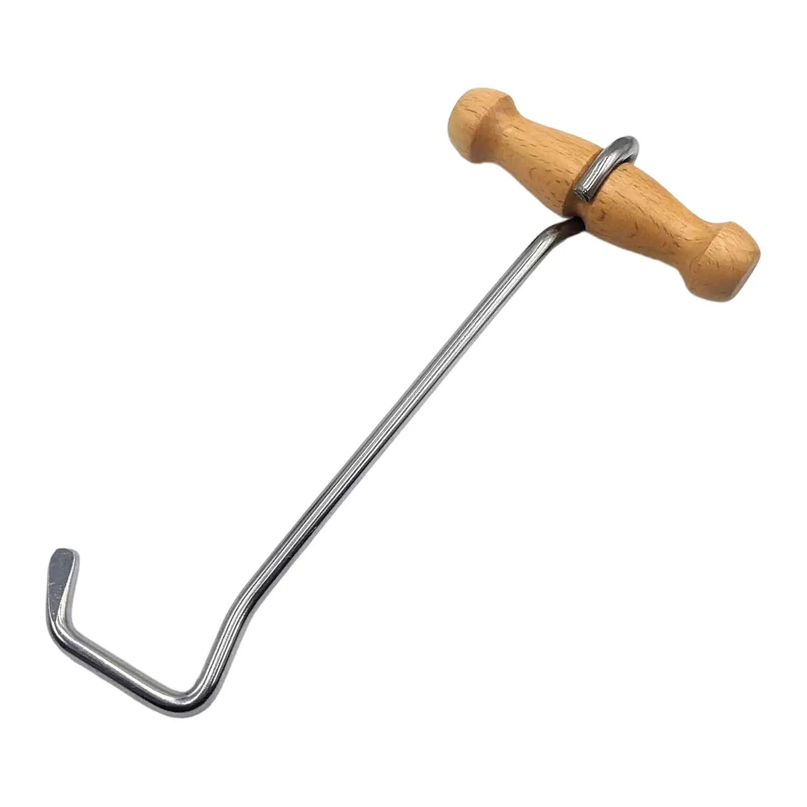 Portable Boot Pullers Comfortable Grip Wooden Handle Shoe Hook for Equestrian Riding Men Women Use
