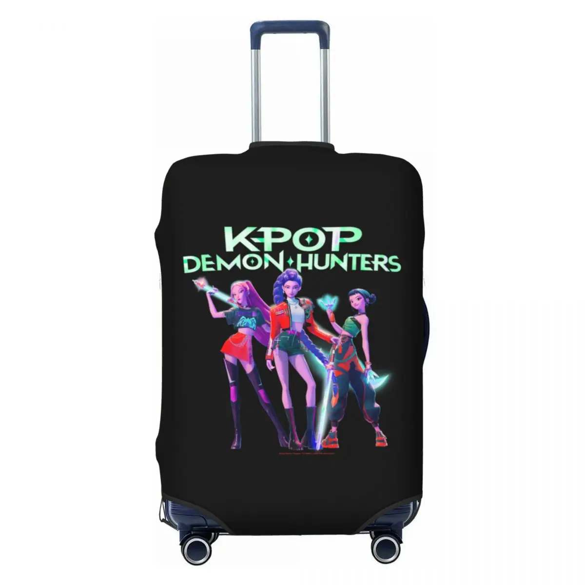 مخصص الساخن الكرتون KPop شيطان الصيادين غطاء الأمتعة مرونة حقيبة سفر أغطية حماية يناسب 18-32 بوصة
