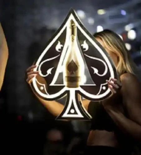 Custom NightClub bar Ace of spades Champagne Bottle Presenter Serving Trays Gold Armand de brignac Bottles Glorifier VIP Service