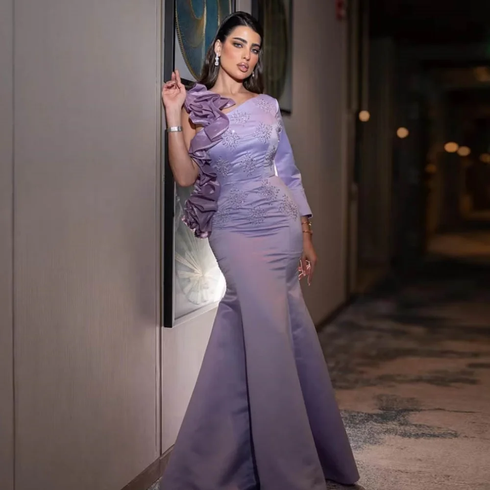 

Изысканное женское платье для выпускного вечера по индивидуальному заказу, элегантное очаровательное платье русалки длиной до пола, вечернее платье с бисером, вечернее платье