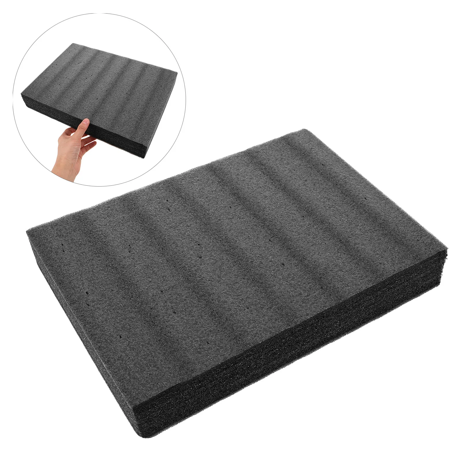 

2Pcs Foam Padding - Black Polyethylene Foam Sheets 13.8x9.8x2in Thick Cushion for Shipping Box Insert DIY Craft Packing Material