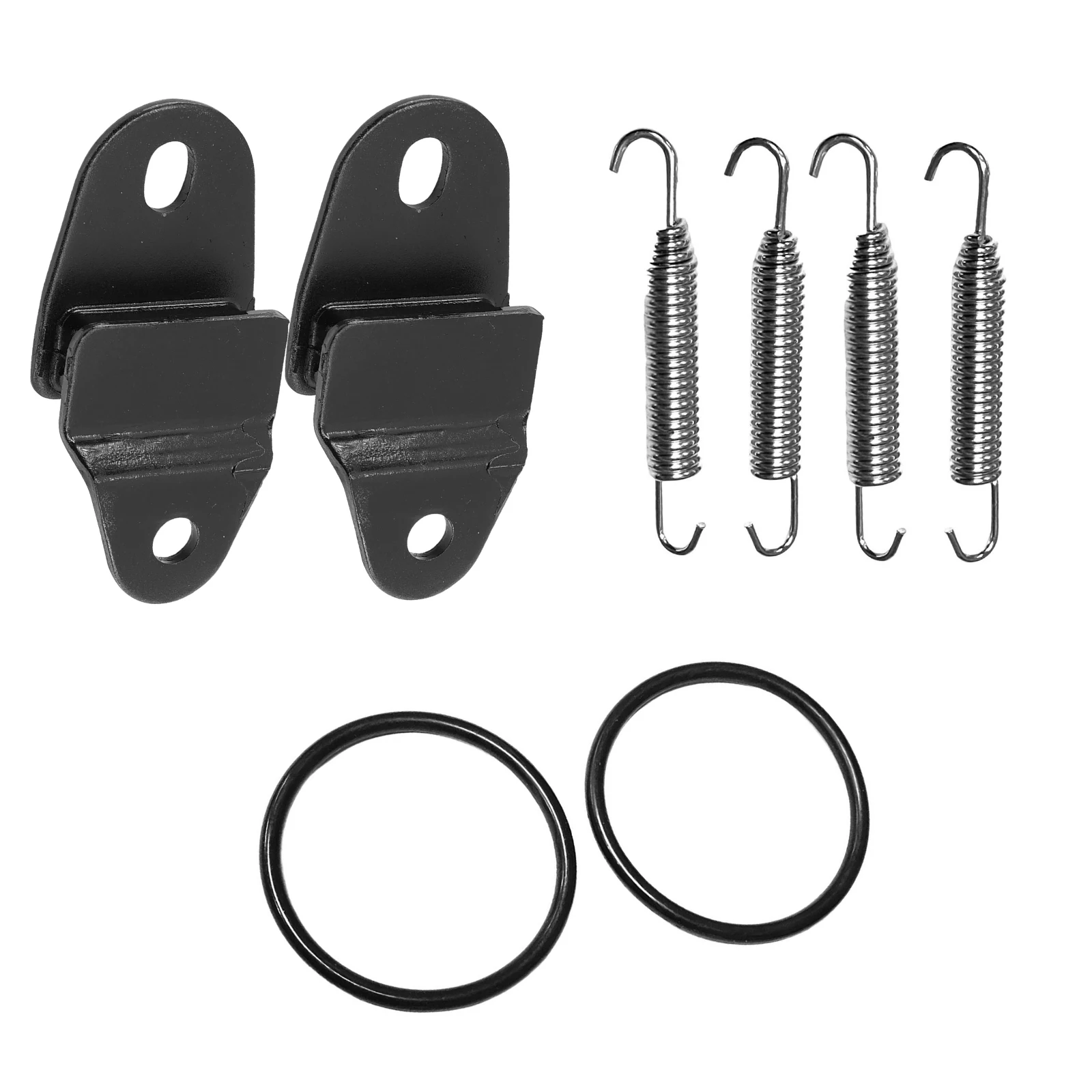 2Pcs Motorcycle Exhaust Muffler Pipe Bracket Mounts Hangers 2GU-14771-00-00 With O-Rings & Springs Kit For Yamaha Banshee YFZ350