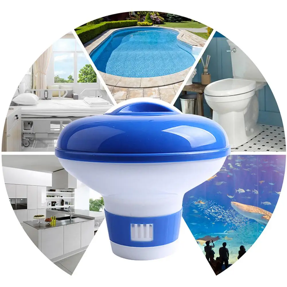Swimming Pool Floating Chemical Dispenser Chlorine Bromine Tabs Floater Pill Cup for Effervescent Cleaning Tablet Indoor Outdoor view 5