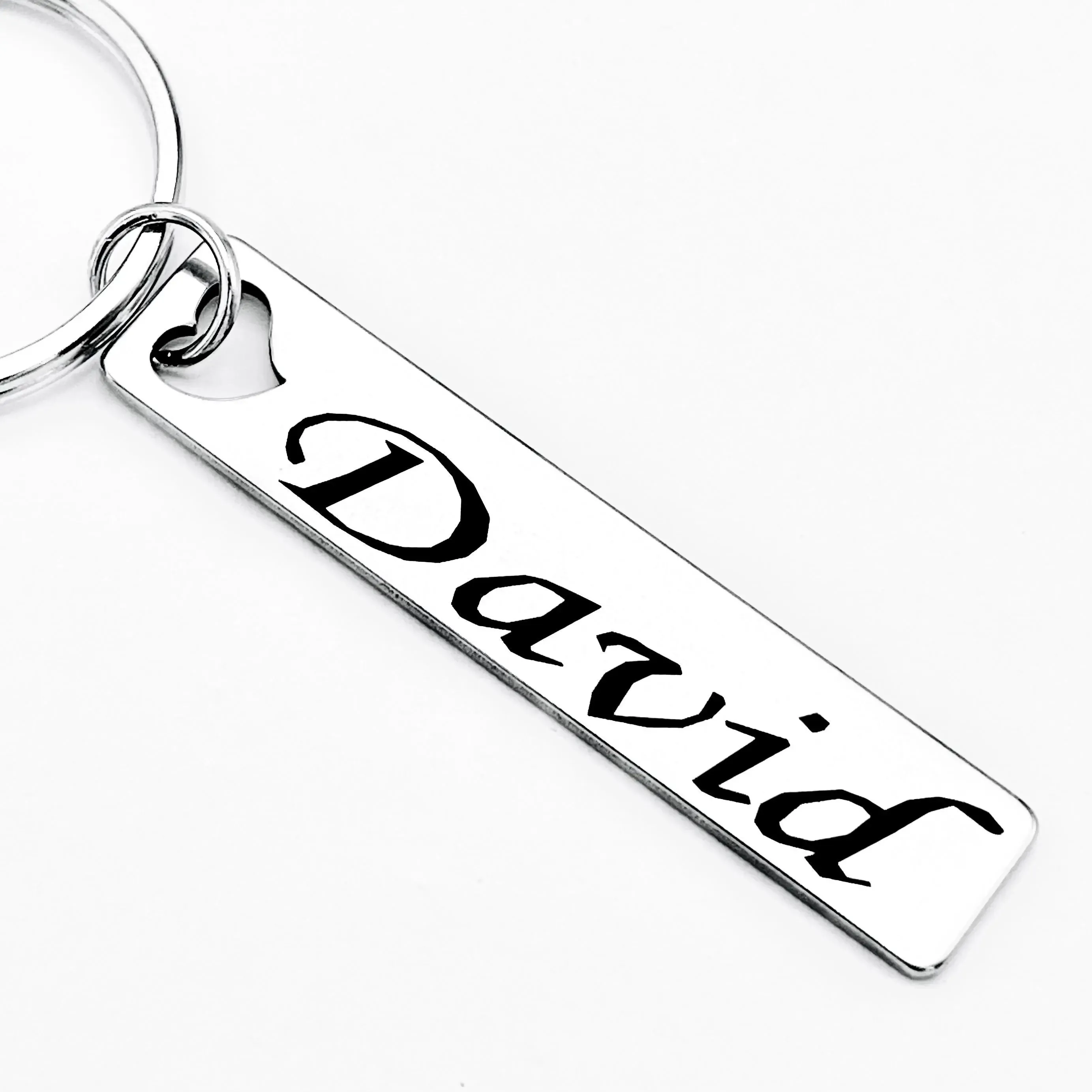 David Personalized Stainless Steel Keychain - the Perfect Gift for Boyfriend, Father's Day Gift