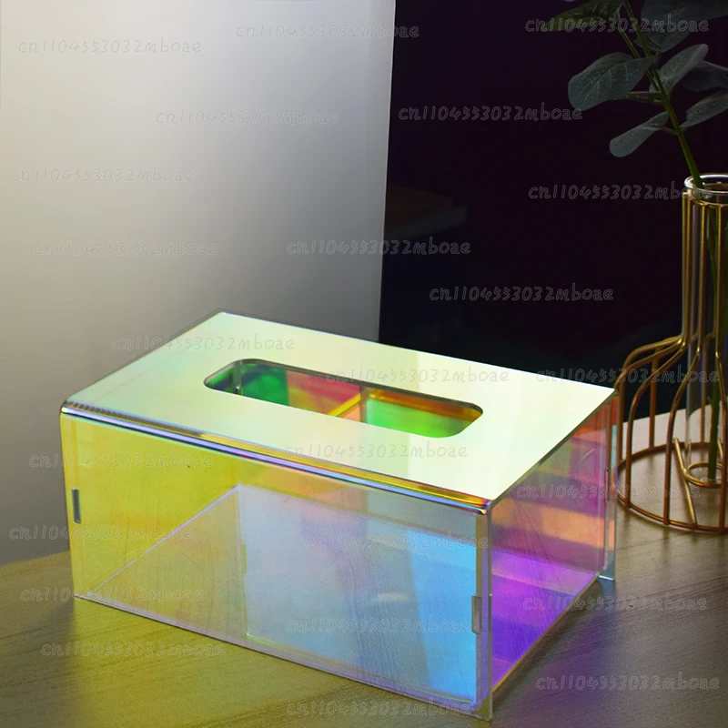 Acrylic Tissue Box Holder Wall Mounted Storage Organizer for Bathroom/Living Room Face Towel Sanitary Napkin Dispenser