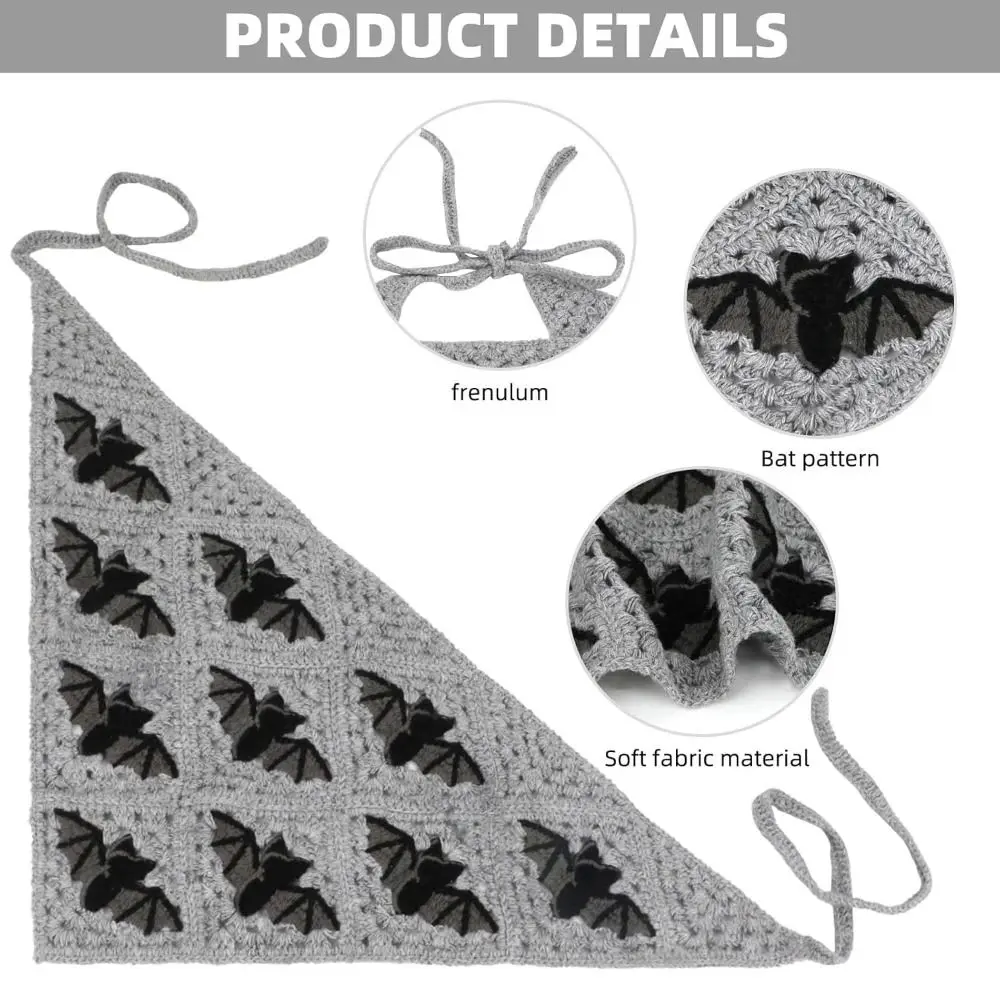 Halloween Triângulo cabelo cachecol, malha lenço, Hollow Out Acessórios