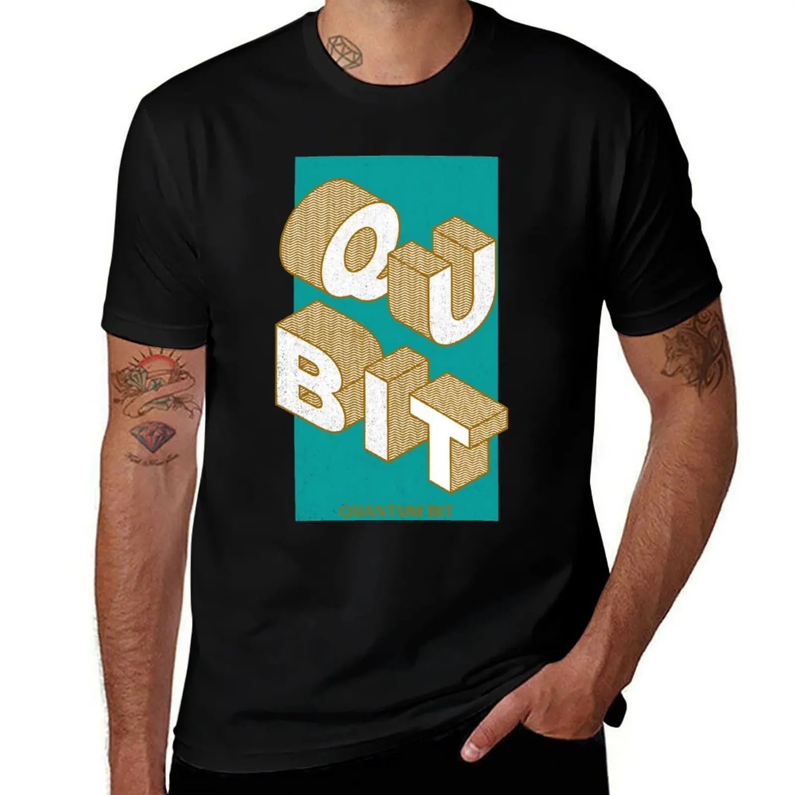 Qubit Quantum-bit T-Shirt cute tops rapper graphic tees graphic t shirt vintage custom shirt Men's t-shirt