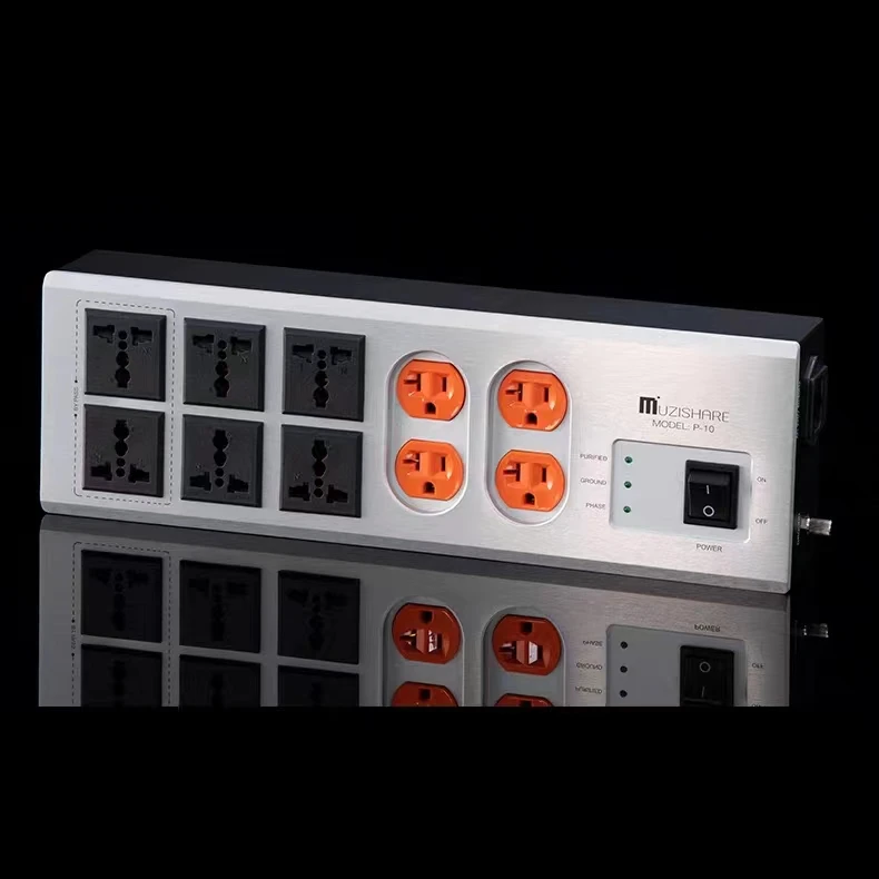 MUZISHARE P-10 Audio  AC Filtering Outlet HIFI EXQUIS AC Power Socket P10 Conditioner Block MUZISHARE P-10