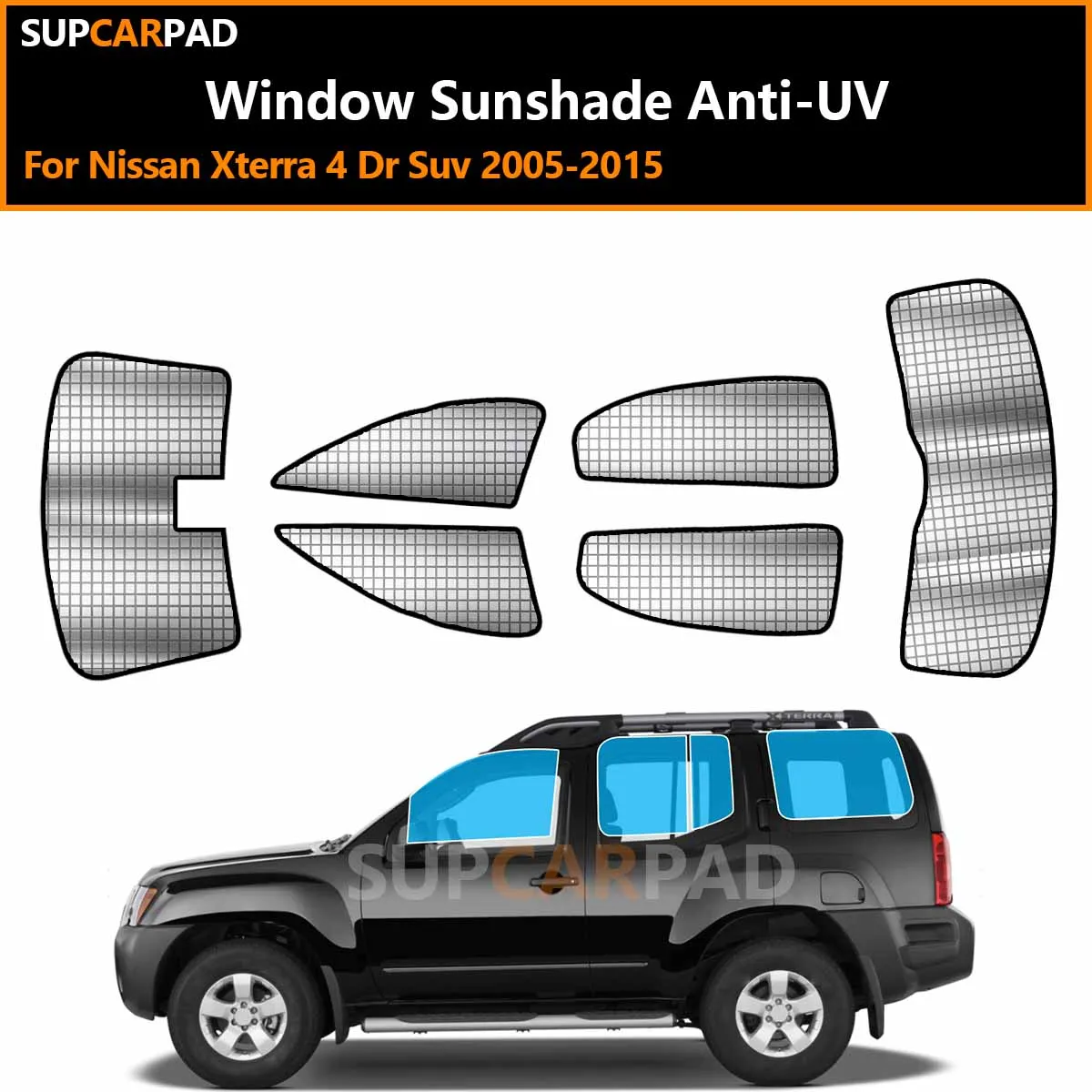 

For Nissan Xterra 4 Dr Suv 2005-2015 Custom Car Window Sunshade Anti-UV Car Sun Window Visors Sunshade Covers Accessories