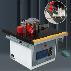 220V Portable Double Side Gluing Woodworking Banding Machine Edge Bander for Wood Based Panels Machinery