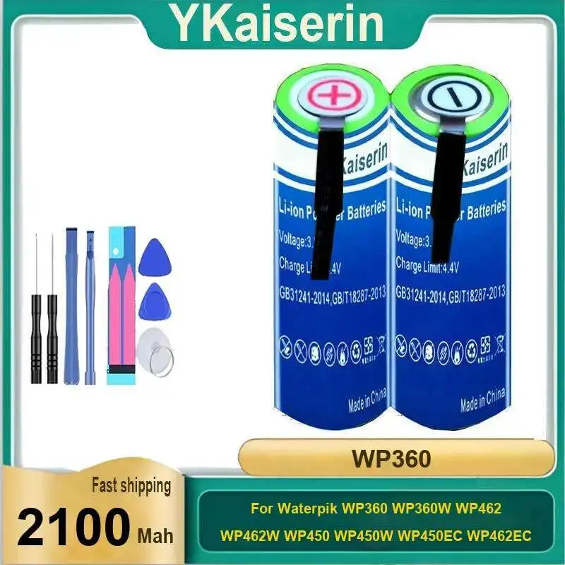 Батарея для ирригатора зубов 2100 мАч для Waterpik WP360 WP360W WP462 WP462W WP450 WP450W WP450EC WP462EC ирригатор для воды