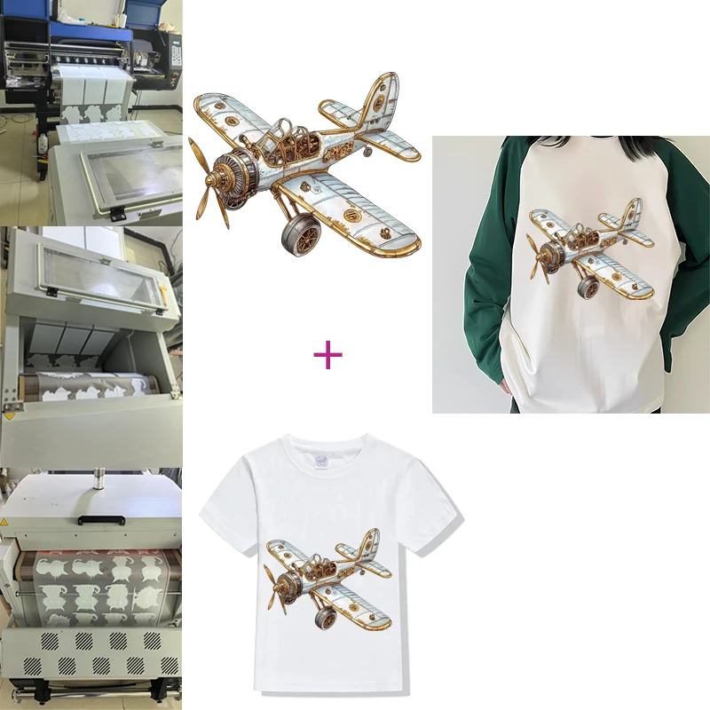 Kid Steampunk Car Telescope Butterfly Cat Heat Transfer Sticker Iron On Transfer Stickers For Clothes Patches For Clothing Decor