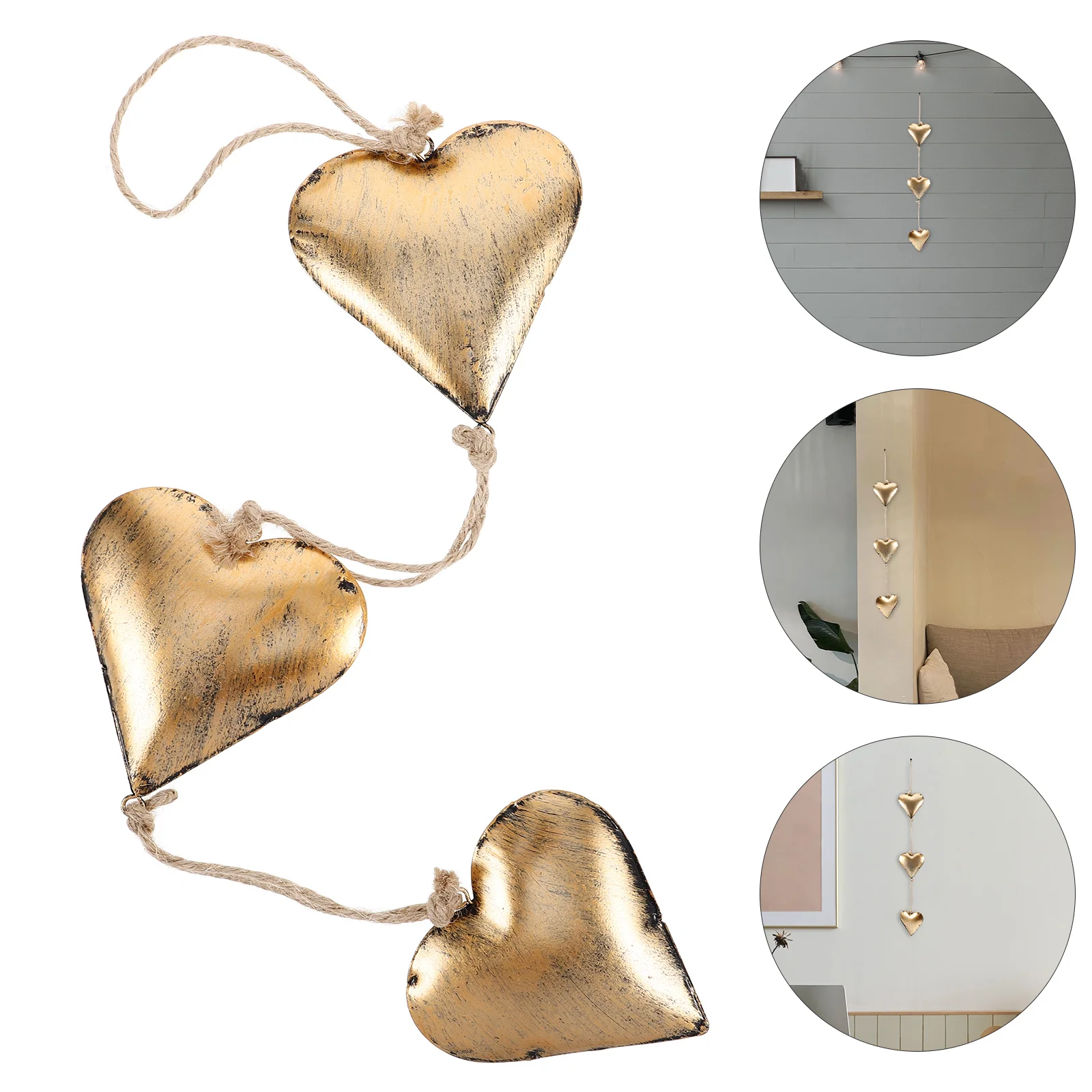 

Vintage Heart-Shaped Metal Wall Decor Indoor Decoration Party Hanging Ornament Home Wall Craft Rustic Heart Ornament Bar Decor