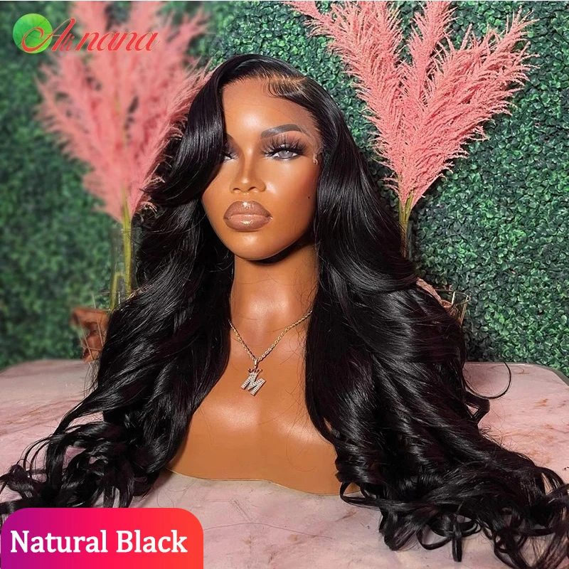 Ombre Ginger Brown Colored 13x6 HD Transparent Lace Frontal Wig Wave Pre-Plucked 12A Grade Lace Closure Human Hair Wig For Women