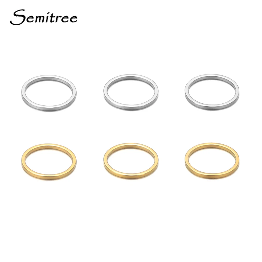 Semitree 20pcs 12mm Stainless Steel Round Charms Earrings Findings DIY Jewelry Making Handmade Accessories Bracelet Connectors