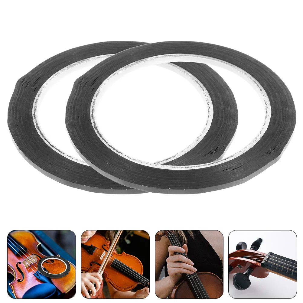 

2pcs 3MMx66M Black Positioning Tape for Violin Fingerboards Tool Reusable Adhesive Intonation Stickers Musical