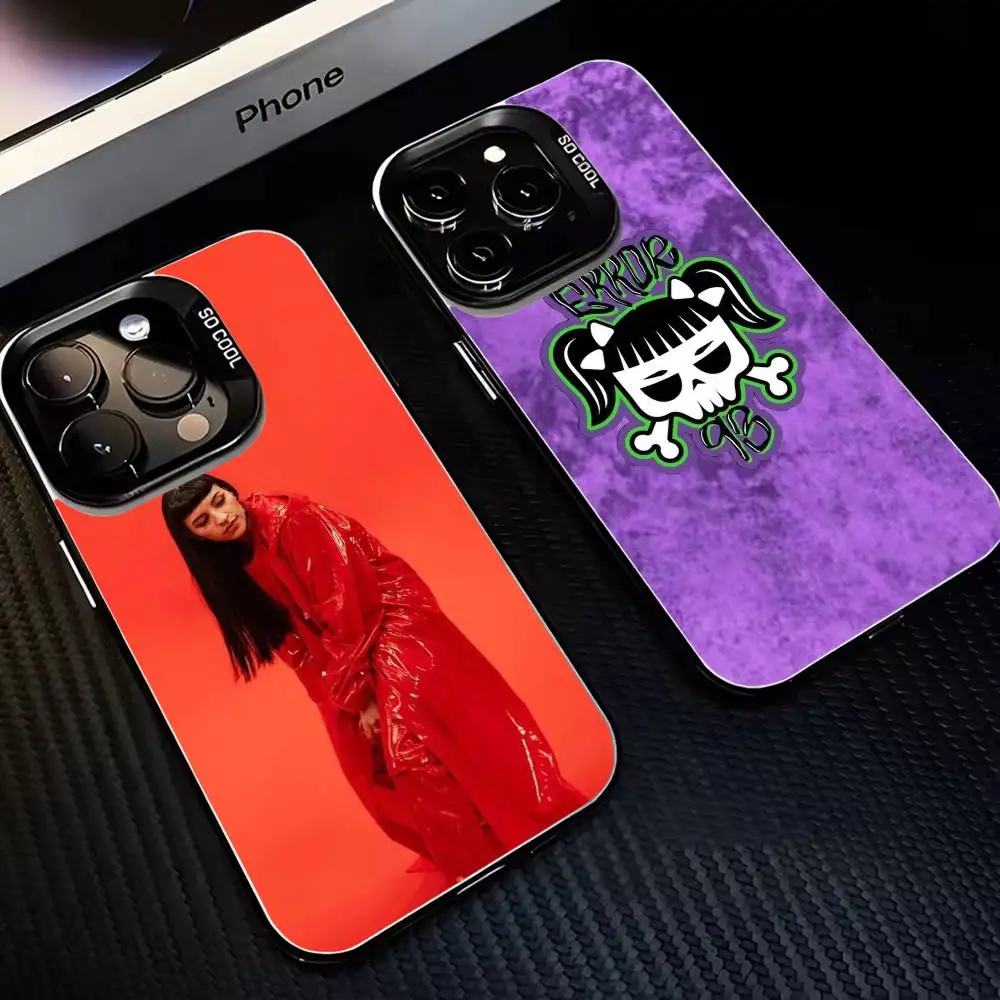 

C-Cazzu E-Error 93 Singer Phone Case For iPhone17,16,15,14,13,12,11 Plus,Pro Max Black Matte Shockproof Cover