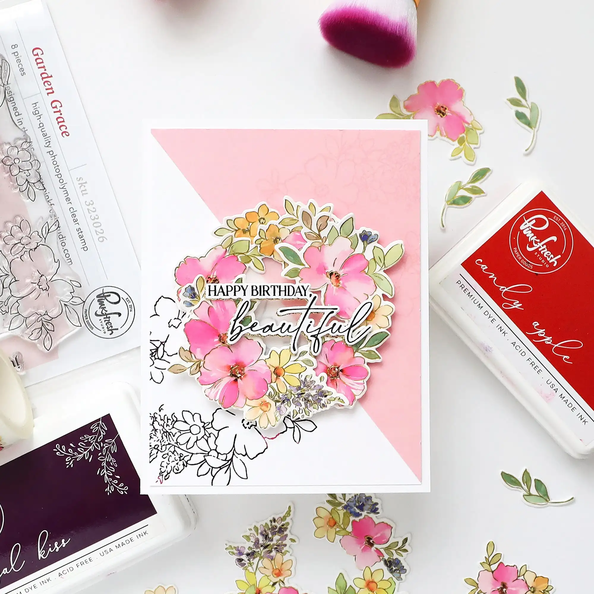 2026 April Pink Fresh Garden Grace Celebrate in Blooms Whispering Stamps Dies Stencils Hot Foil for DIY Florals Notion Story