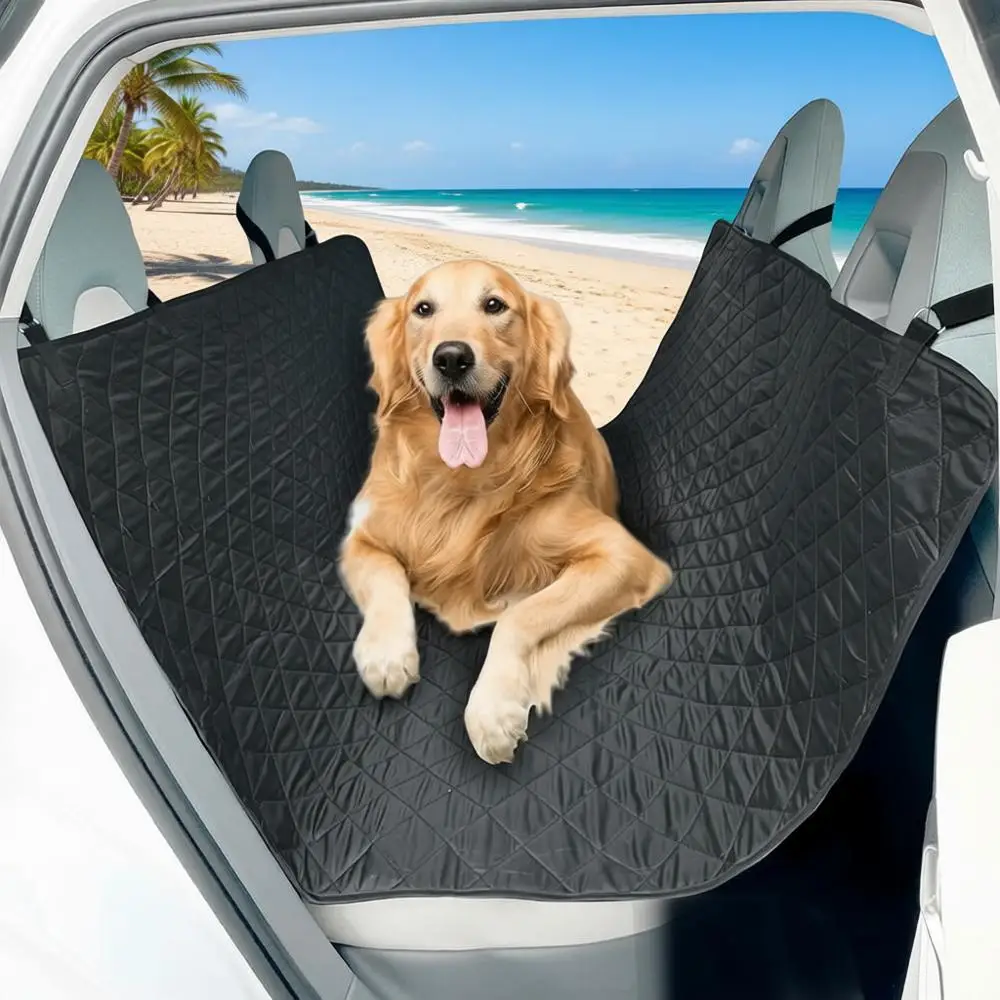 

Universal Waterproof Dog Seat Cover for Cars, Trucks, and SUVs with Adjustable Straps, Black