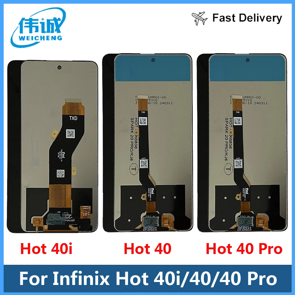 

100% Tested For Infinix Hot 40 Pro X6836 X6837 LCD Display Screen Touch Digitizer For Infinix Hot 40i X6528B Display LCD Parts