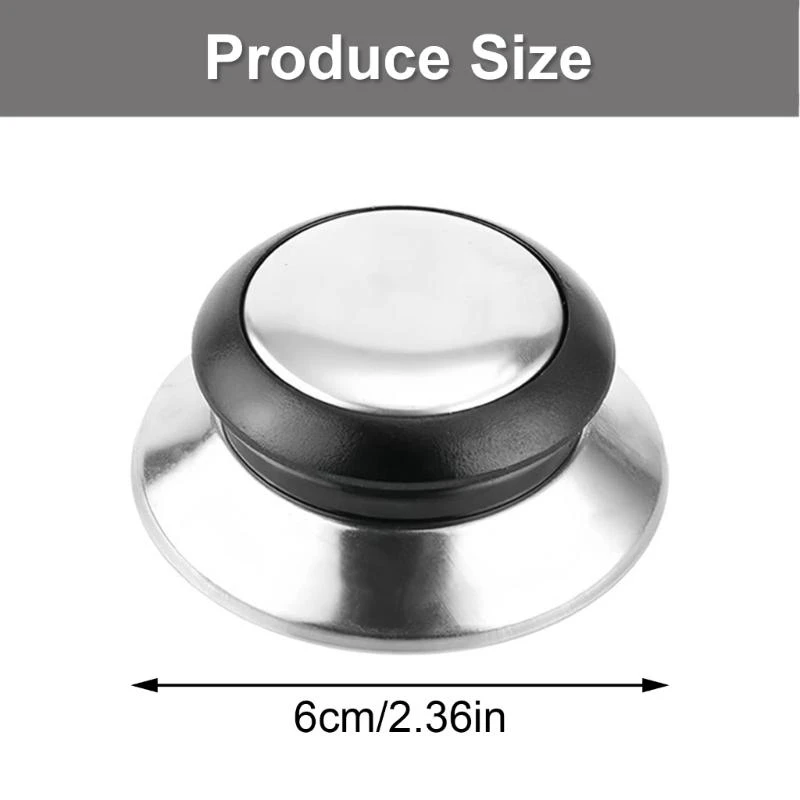 57QF 2 piezas Manijas tapa maceta acero inoxidable convenientes para uso cocina multipropósito