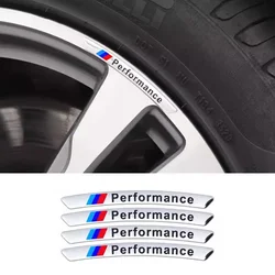 8pcs Car Wheel Hub Edge Sticker Auto Emblem Decoration For BMW M Power Performance F10 F31 E36 E39 E87 E90 X3 X5 M3 M5 X1 X3 X5