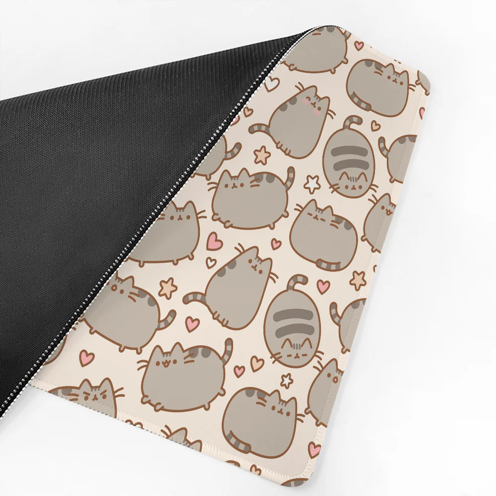 Tapete bonito do rato dos desenhos animados do gato, Desk Pad, Acessórios para jogos, Prime Gaming, P-Pusheen, XXL Teclado Pad