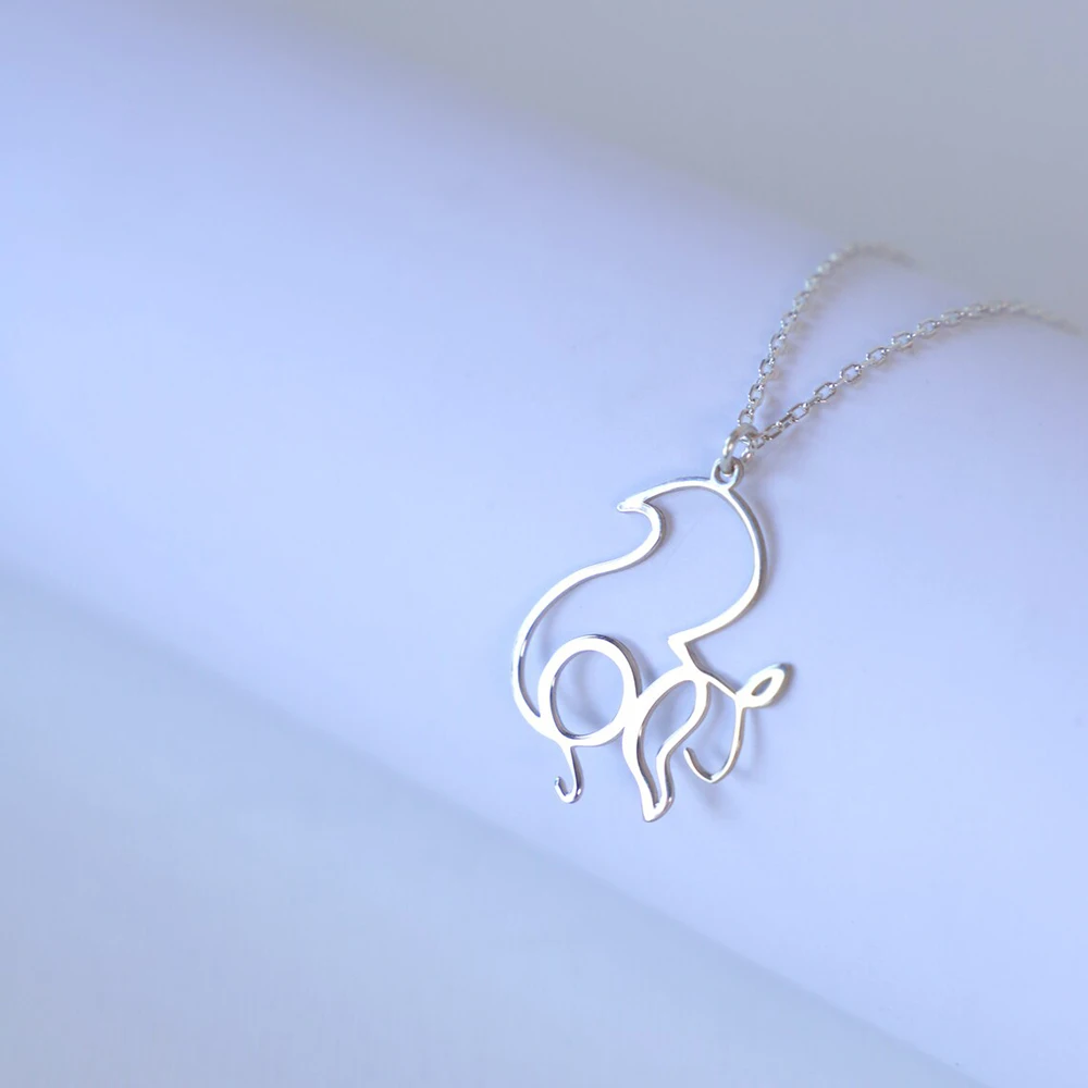 Simple Squirrel Necklace, Popular Fashion Pendant, Women's Jewelry, Stainless Steel Collar Chain Necklace, Animal Lover Gift