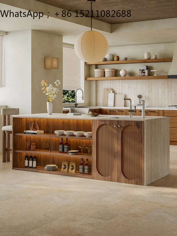 SCY household dining side cabinet integrated multi-functional wine cabinet small apartment open bar Nakajima