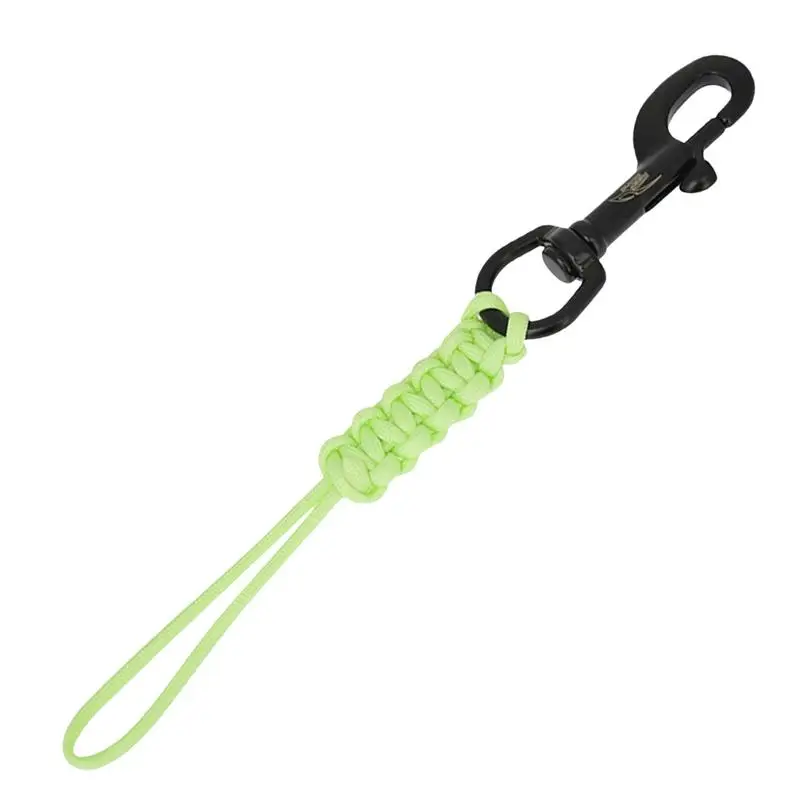 Snap Hook Clip With Rope Portable Diving Ended Bolts Snap Buckle Underwater Safety Rope Practical Metal Clip Hook Diving Swivel