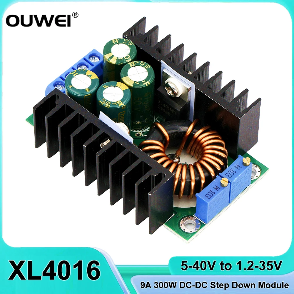 XL4016 DC-DC Step Down Buck Converter Adjustable 9A Max 300W 5-40V To 1.2-35V Power Supply Module LED Driver for Arduino 300W