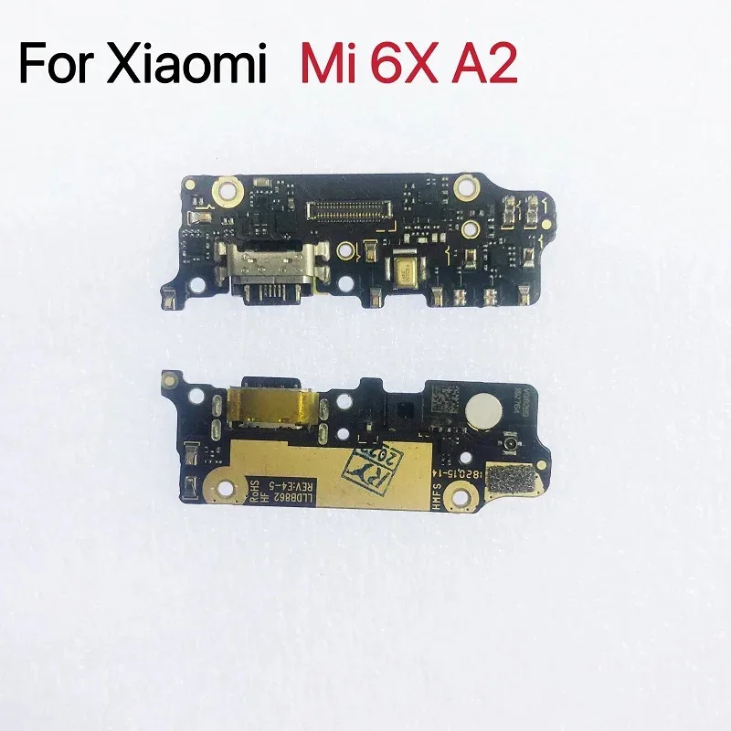 Pop Microphone ModuleUSB Charging Port Board Flex Cable Connector Parts For Xiaomi Mi 6X Mi A2 MiA2 Replacement