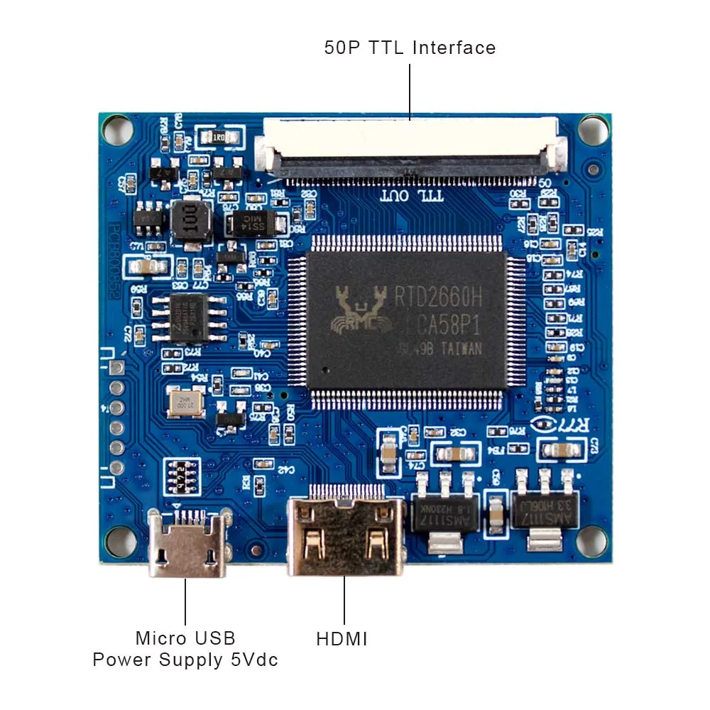 VSDISPLAY 7inch AT070TN90 800X480 TFT-LCD Screen With mini HD-MI LCD Controller Board For DIY Project ，Car display