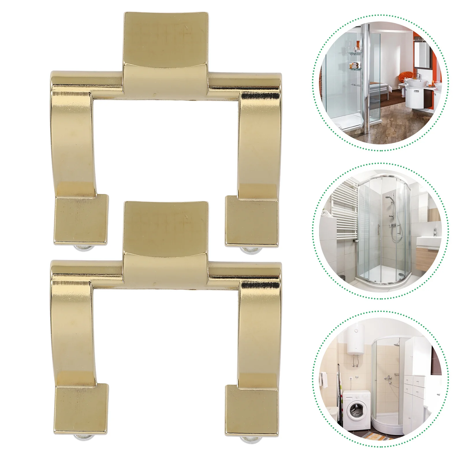 

2pcs Zinc Alloy Handle Replacement Durable Smooth Matte Finish For Bathroom Shower Door Pull Handle Sliding Door Hardware