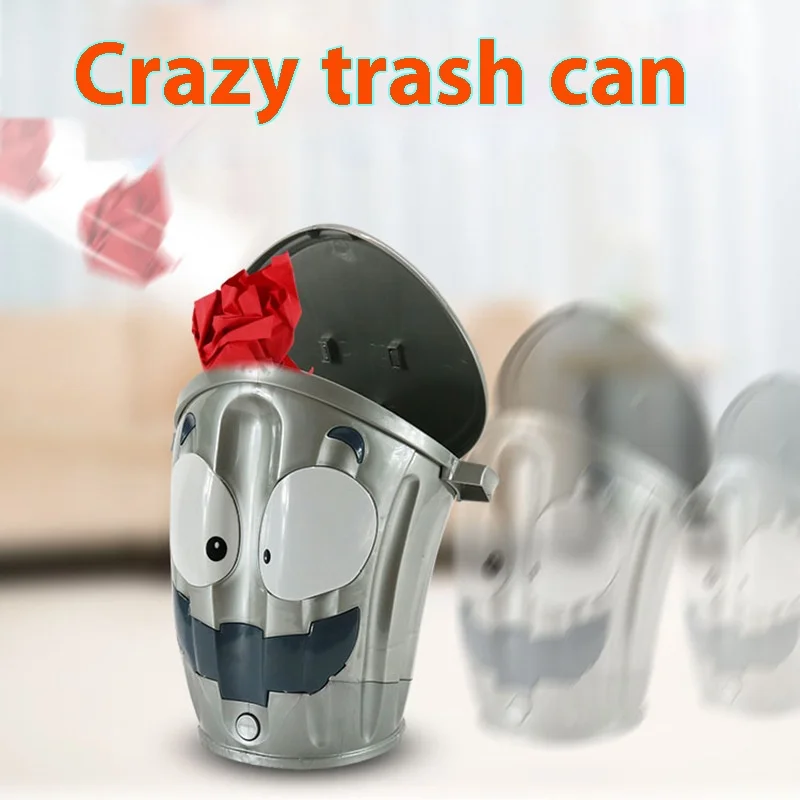 Crazy Trash Can Party Games Toys Funny Multiplayer Chase Game Running Bucket Toys Electric Family Parent-child Interactive Toys