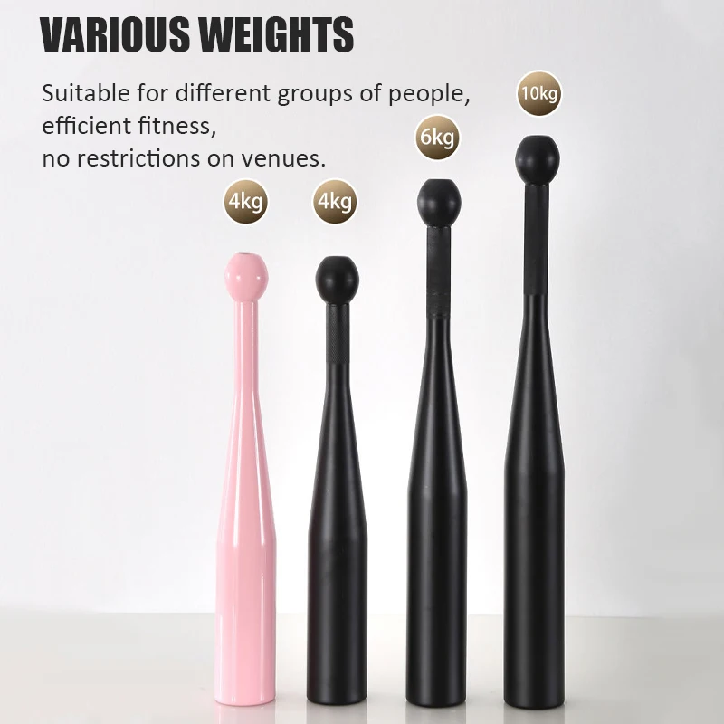 Fitness Clubbell Rubber coating Dumbbells Stick Iran Bar Steel Indian Club Hand Grip Arm Exerciser Wrist Strength Home Gym