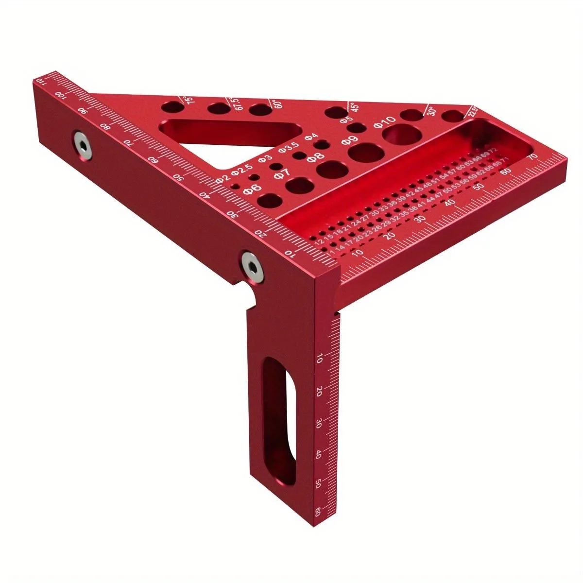 Woodworking Right Angle Triangle Ruler Aluminum Alloy 45/90 Degree Multi-Angle Decoration High Precision Scribing Square Ruler